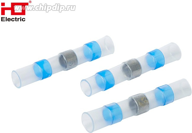 084-13-041, Термоусаживаемые соединители под пайку ТСПП 2.5 синий(уп./10 шт) HLT