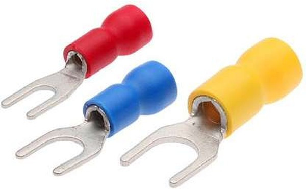 НВИ 6.0-5, Наконечник вилочный изолированный желтый 2,5-6.0 мм²