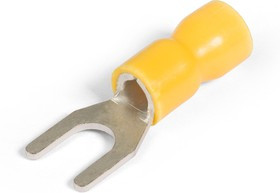 НВИ 6.0-5, Наконечник вилочный изолированный желтый 2,5-6.0 мм²