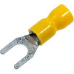 НВИ 6.0-5, Наконечник вилочный изолированный желтый 2,5-6.0 мм²