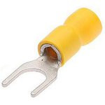 НВИ 6.0-5, Наконечник вилочный изолированный желтый 2,5-6.0 мм²