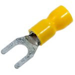 НВИ 6.0-5, Наконечник вилочный изолированный желтый 2,5-6.0 мм²