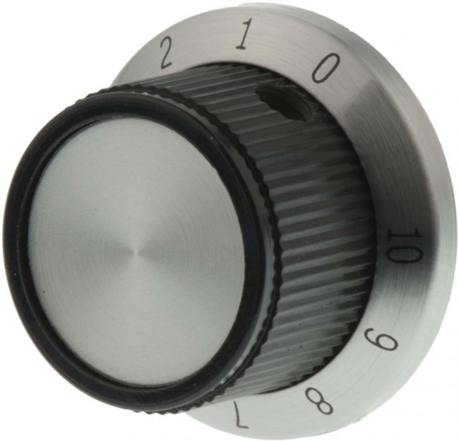 PKD70B101/4, STRAIGHT KNURLED SKIRT KNOB, 6.35MM