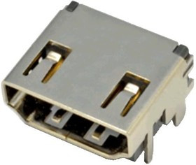 DS1114-BN0XR, HDMI 19PIN FEMALE SMT TYPE на плату / HDMI-19R (DS1114-BN0XR)