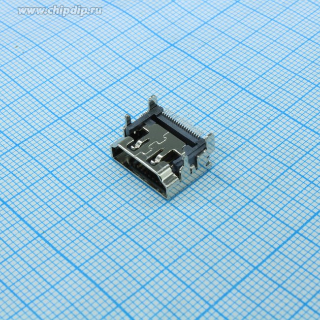 DS1114-BN0XR, HDMI 19PIN FEMALE SMT TYPE на плату / HDMI-19R (DS1114-BN0XR)