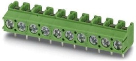 PCB terminal, 5 pole, pitch 5 mm, AWG 26-14, 17.5 A, screw connection, green, 1935349