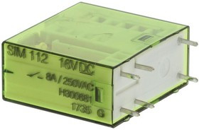 SIM112 16VDC, RELAY, 1NO, 1NC, 250VAC, 8A