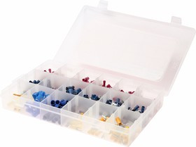 JTC-2027, Набор клемм автомобильных изолированных 530шт, 18 типоразмеров в боксе /1/20-2027