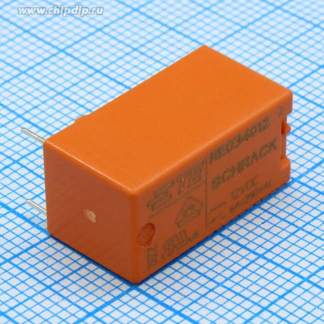 2-1416010-6, Power Relay 12VDC 6A SPST-NO THT