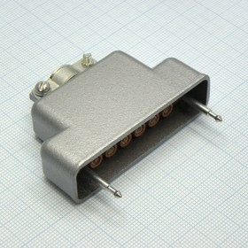 РП10-11 ЛП розетка с/к, Соединитель низкочастотный, прямоугольный, внутреннего монтажа, год 91