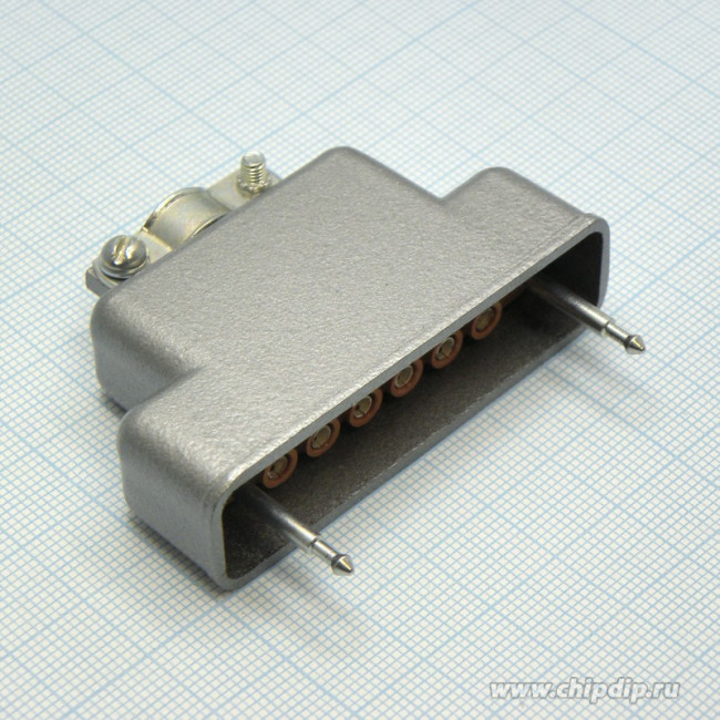 РП10-11 ЛП розетка с/к, Соединитель низкочастотный, прямоугольный, внутреннего монтажа, год 91