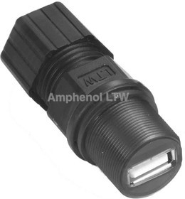 UA-20BMFA-SL8001, Straight, Panel Mount Type A IP68 USB Connector