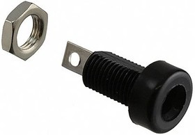 108-0903-001, Blk Nylon 6/6 Banana Jack, 7000V RMS 15A 108-0903-001, Blk Nylon 6/6 Banana Jack, 7000V RMS 15A