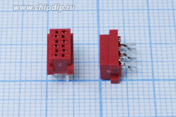 Разъем (Micro Match) MM- 4MS вилка, шаг P1.27, контакты 4P, на плату, MM- 4MS