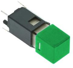 CFPB-1CC-5G9, Кнопочный переключатель, CFPB, SPST, Выкл.-(Вкл.), Квадратный, Зеленый