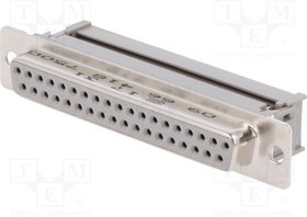09 66 418 7500, Разъем D Sub, DB37, Standard, Гнездо, Серия D Tin And Dimple, 37 контакт(-ов), DC, IDC / IDT