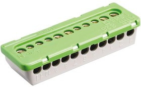 1SPE007715F0742, MISTRAL65 Series Non-Fused Terminal Block, 11-Way, 100A, 6 mm², 16 mm² Wire, Screw Termination