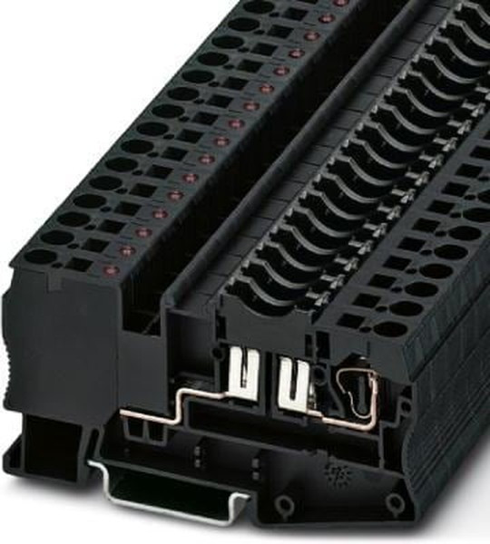 3036505, ST 4-FSI/C-LED 24 Series Black Fused DIN Rail Terminal, Single-Level, Spring Clamp Termination 3036505, ST 4-FSI/C-LED 24 Series Black Fused DIN Rail Terminal, Single-Level, Spring Clamp Termination