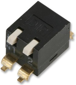 MCEPM-02, DIP / SIP Switch, 2 Circuits, Piano Key, Surface Mount, SPST, 24 VDC, 25 mA