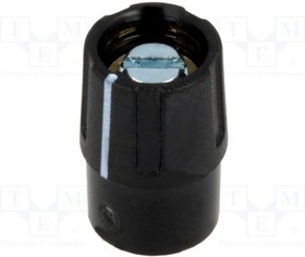 A2609040, Ручка, с указателем, ABS, Диаметр оси 4мм, d9,5x14мм, черный