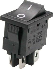KLS7-024-201011BB (SWR45, R19-20BBBT), Переключатель черный (250В 5А) 2xON-OFF