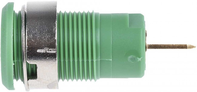 23.3000-25, Green Female Banana Socket, 4 mm Connector, Tab Termination, 24A, 1000V, Gold Plating