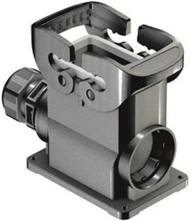19433100231, Heavy Duty Power Connectors HAN-ECO 10B O SMT HS DBL LVR 1XM25 W/ GLN