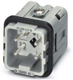 1585236, Heavy Duty Power Connectors HC-A04-I-UT-M 4P MALE SCRW CNCT