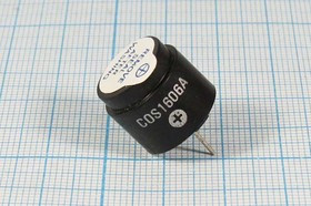 Излучатель звука магнитоэлектрический без генератора 16x14мм, 6В, 50 Ом, 2.048 кГц; зм 16x14\ 6\50\2