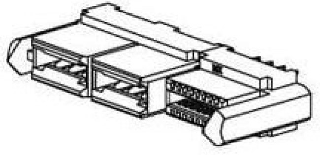 46114-4360, Power to the Board LPH VERT. ASSY W GUI W GUIDES 4PX36S CKT