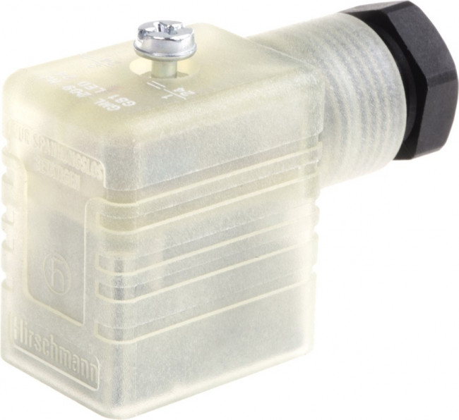 933642100 GML 209 NJ GB1 LED 24 black, GML 2P+E DIN 43650 B, Female Solenoid Valve Connector, with Indicator Light, 24 V ac/dc Voltage