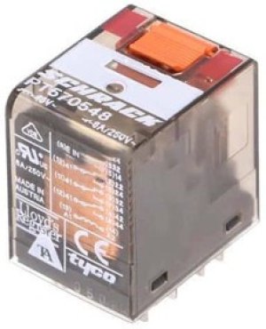 PT570548, Реле питания, 4PDT, 48 В AC, 6 А, PT, Гнездо, Без Защелки PT570548, Реле питания, 4PDT, 48 В AC, 6 А, PT, Гнездо, Без Защелки