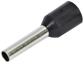084-04-34, Наконечник-гильза Е1512 1.5мм² с изолированным фланцем чёрый (уп./100 шт) HLT