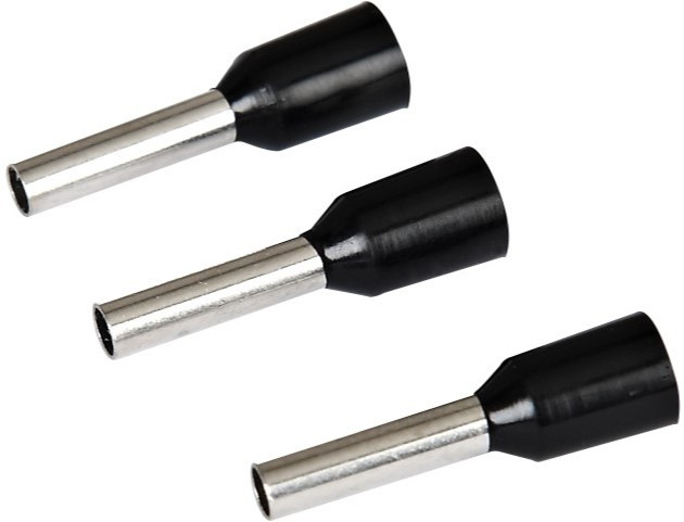 084-04-34, Наконечник-гильза Е1512 1.5мм² с изолированным фланцем чёрый (уп./100 шт) HLT