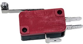 V-156-1C25, микропереключатель 250В, 15А, с лапкой и роликом