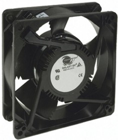 GL12B4 19031074A, Galaxy Series Axial Fan, 12 V dc, DC Operation, 255m³/h, 15W, 1.25A Max, 127 x 127 x 38mm