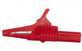 BU-65-2, Зажим "крокодил", 30А, красный, Диап.захвата макс.19мм, 1кВ
