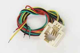 Разъем телефонный 6P4C розетка, контакты 4L, на блок/провод , 623K-350[RJ11]