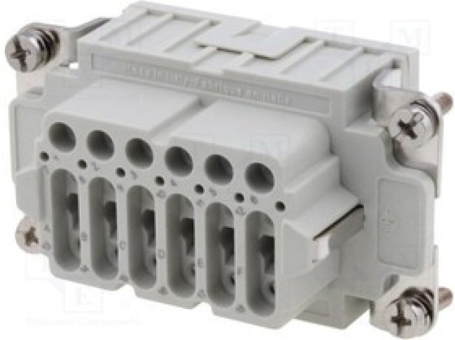 CNEF24T, Разъем HDC, "мама", CNE, PIN 24, 24+PE, размер 104.27, 16А, 500В