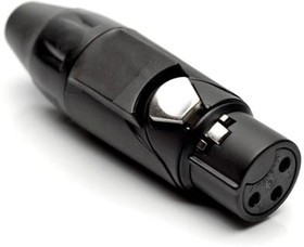 AX3FB0M-AU, XLR Connectors 3P SOCKET F PLUG BLKGLD W BLK MRK SLV
