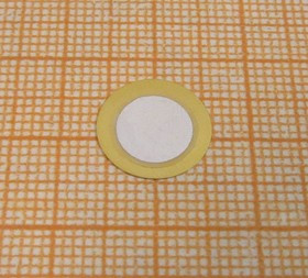 Пьезоэлектрическая диафрагма на бронзовой основе диаметром 12мм и толщиной 0,12мм, пб 12x0,12\\D\ 5,