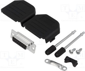 DPPK15-BK-DBS-K, Разъем D-Sub; PIN: 15; вилка; "мама"; пайка; на провод