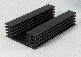 Радиатор охлаждения 100x 60x 23, J01, Al, черный, BLA037-100