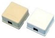 30-5198ABW, Modular Connectors / Ethernet Connectors WHITE 1 PORT BOX