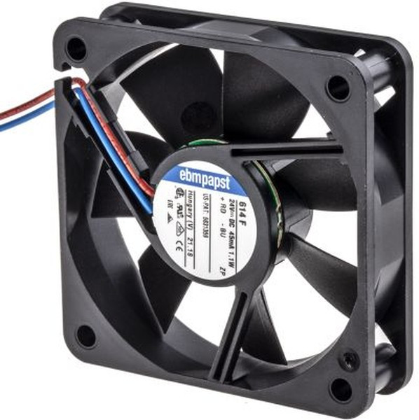 Вентилятор Ebmpapst 614F 24V 45mA 1.1W 2pin 60x15