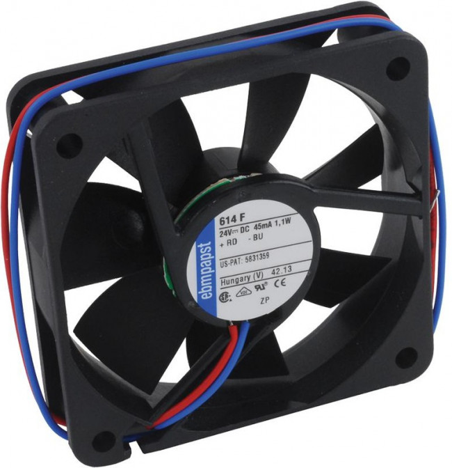 Вентилятор Ebmpapst 614F 24V 45mA 1.1W 2pin 60x15
