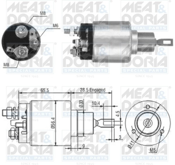 46164, Втягивающее реле стартера 46164, Втягивающее реле стартера