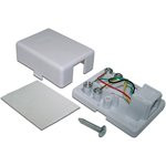 TWT-SS1-12-WH, Розетка настенная телефонная, 1 порт RJ12, белая, винтовая, SS1-12-WH