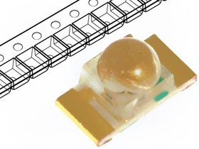 KPTD-3216SECK, Светодиод smd 3,2х1,6мм/ оранжевый/601нм/ 280-700мкд/прозрачный/50°