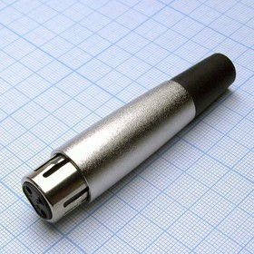 CANNON 55 3F, Аудио разъём XLR - розетка кабельная, 3 контакта, цвет - серебристый